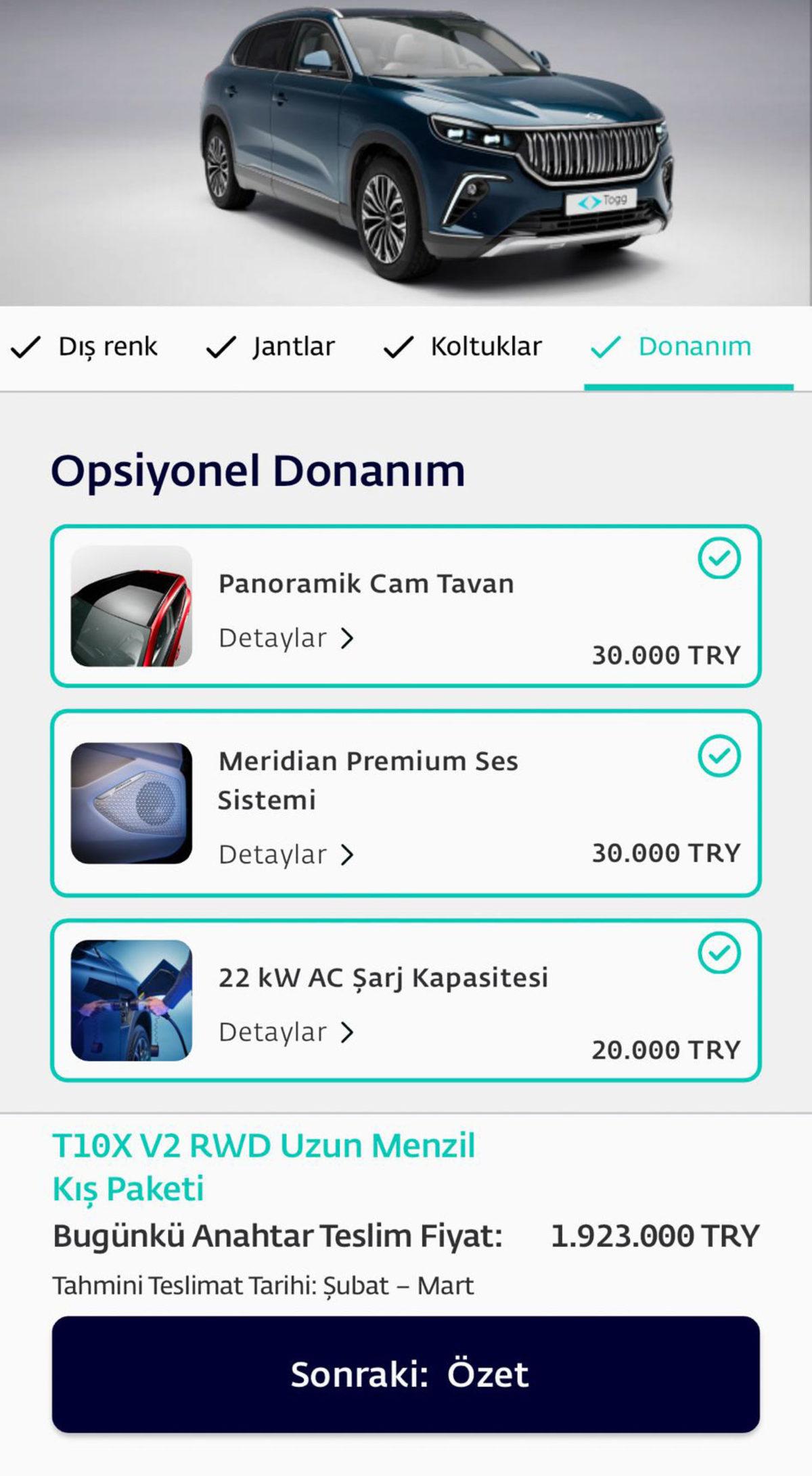 Togg T10X Siparişleri Başladı: Trumore Üzerinden Sipariş Verebilirsiniz