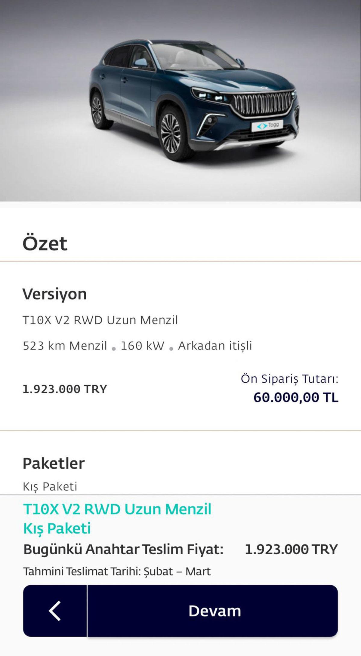 Togg T10X Siparişleri Başladı: Trumore Üzerinden Sipariş Verebilirsiniz