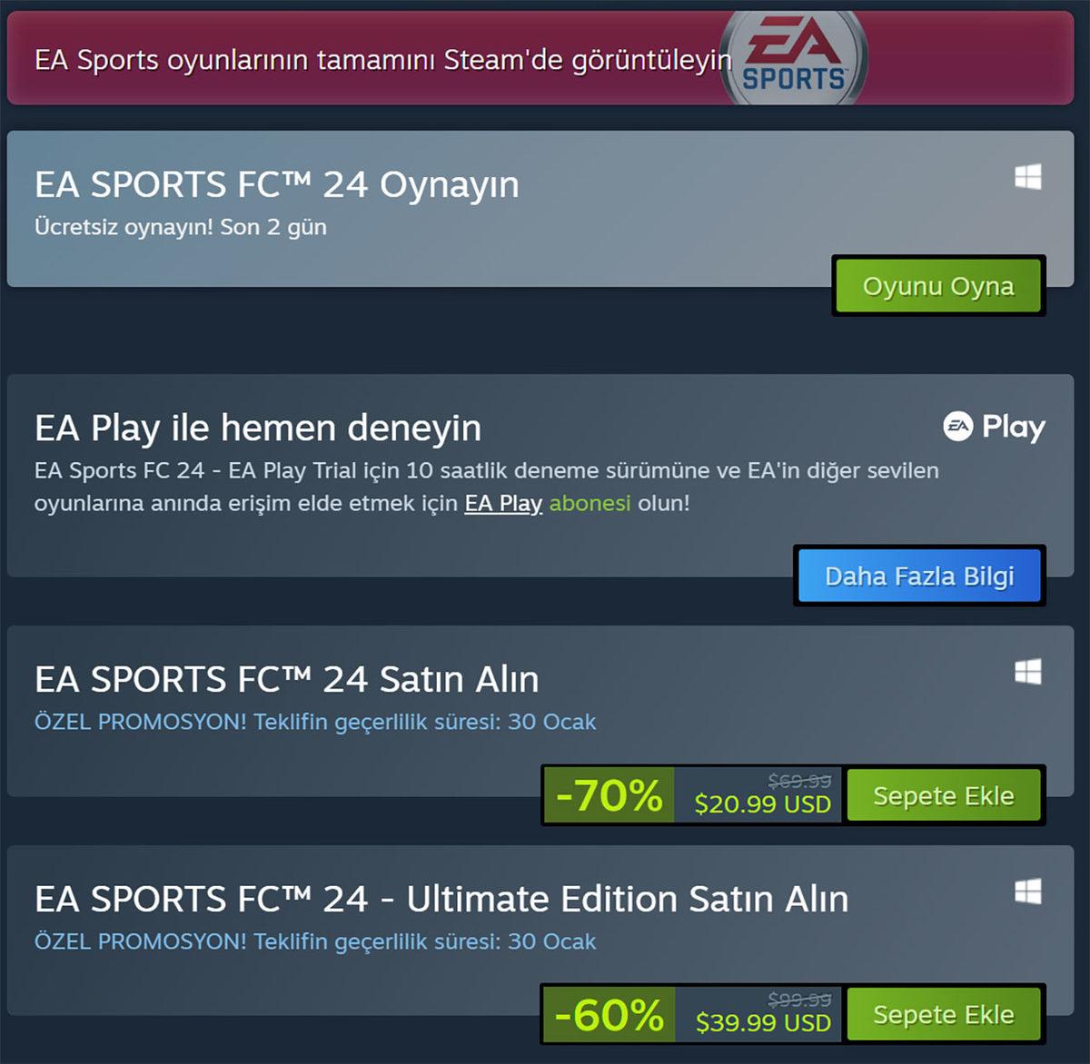 EA Sports FC 24, Hafta Sonu Boyunca Ücretsiz Oynanabilir Oldu: Sağlam Bir İndirime de Girdi