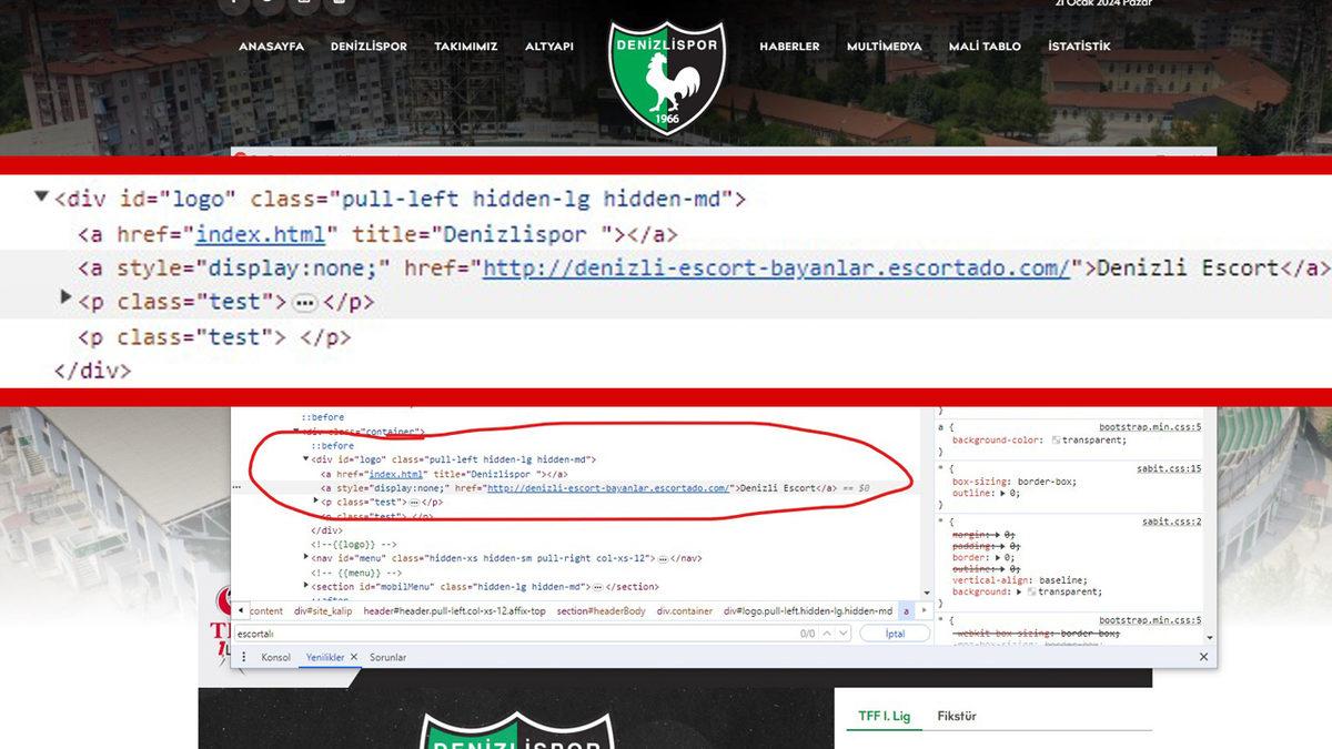 Denizlispor’un Web Sitesinde Neden “Eskort” Yazan Bir Link Olduğunu Açıklıyoruz: Perde Arkası Biraz Karanlık!