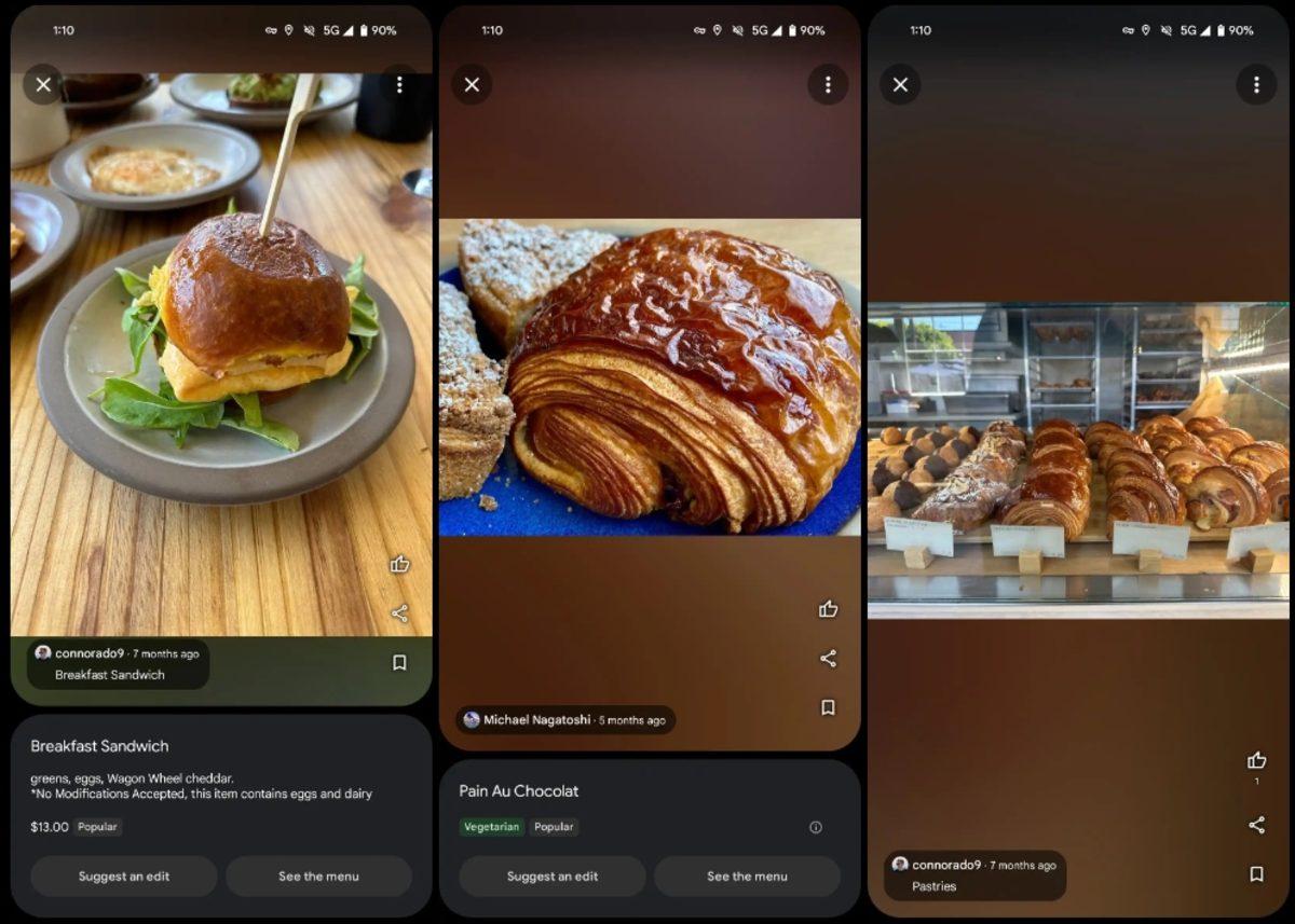 Google Haritalar, Restoran Menülerindeki Yemeklerin Gerçekte Nasıl Gözüktüğünü ve Fiyatını Gösterecek