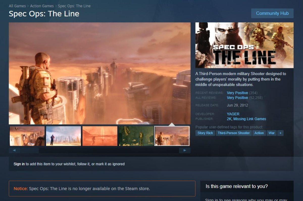 TPS Efsanesi Spec Ops: The Line Steam’den Kaldırıldı
