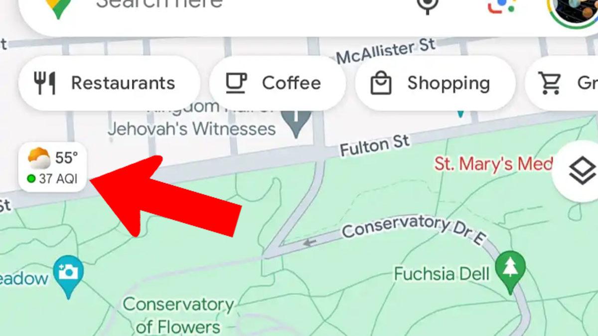 Google Haritalar, Gideceğiniz Yerin Hava Durumunu ve Hava Kalitesini Gösterecek
