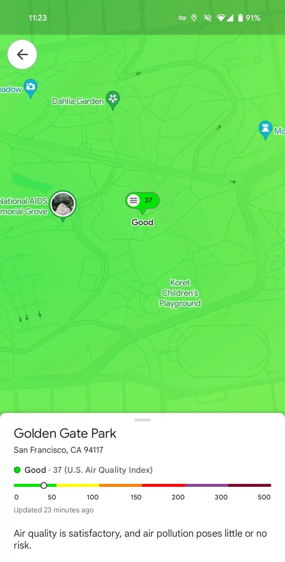 Google Haritalar, Gideceğiniz Yerin Hava Durumunu ve Hava Kalitesini Gösterecek