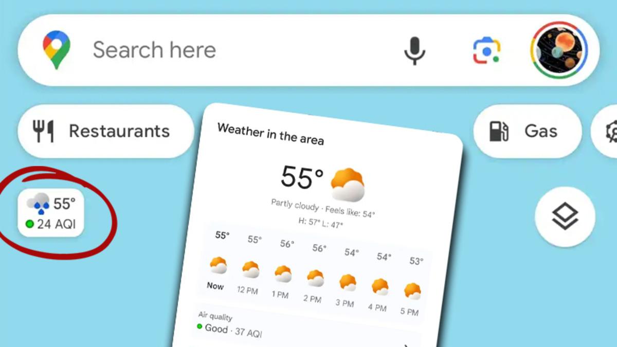 Google Haritalar, Gideceğiniz Yerin Hava Durumunu ve Hava Kalitesini Gösterecek