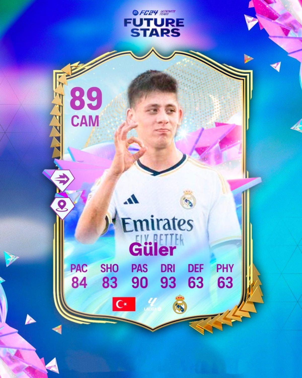 Arda Güler’in FC24 Geleceği Yıldızları Etkinliğindeki Reytingi Belli Oldu