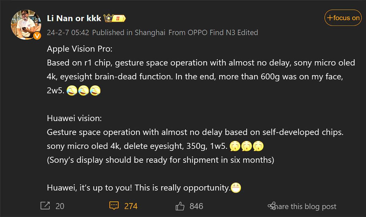 Huawei’nin Apple Vision Pro Rakibi Sanal Gerçeklik Gözlüğü Tanıtacağı İddia Edildi