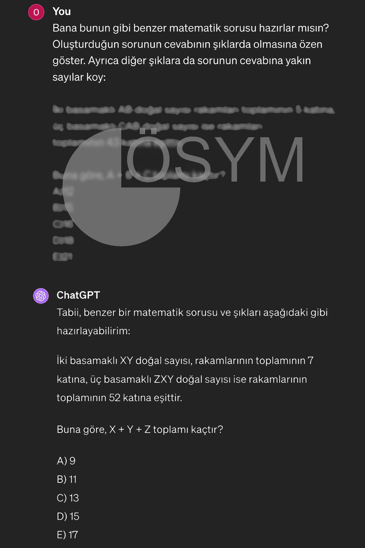 Yapay Zekâ ChatGPT’ye ÖSYM Tarzı Sınav Soruları Hazırlattık: Kendi Sorusunu Çözmeye Çalışırken Devreleri Yandı!