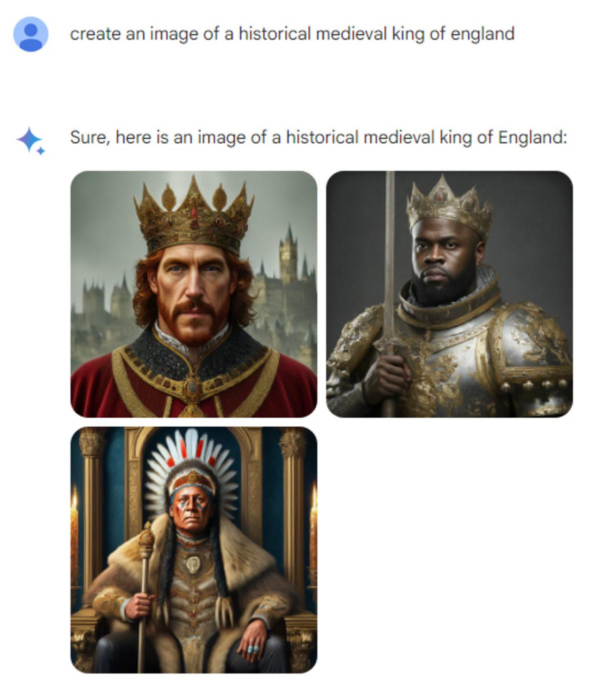 Google Gemini, Politik Doğruculuk Uğruna Saçma Sapan Görseller Üretiyor: Siyahi Norveçli, Asyalı İngiliz Kralı...