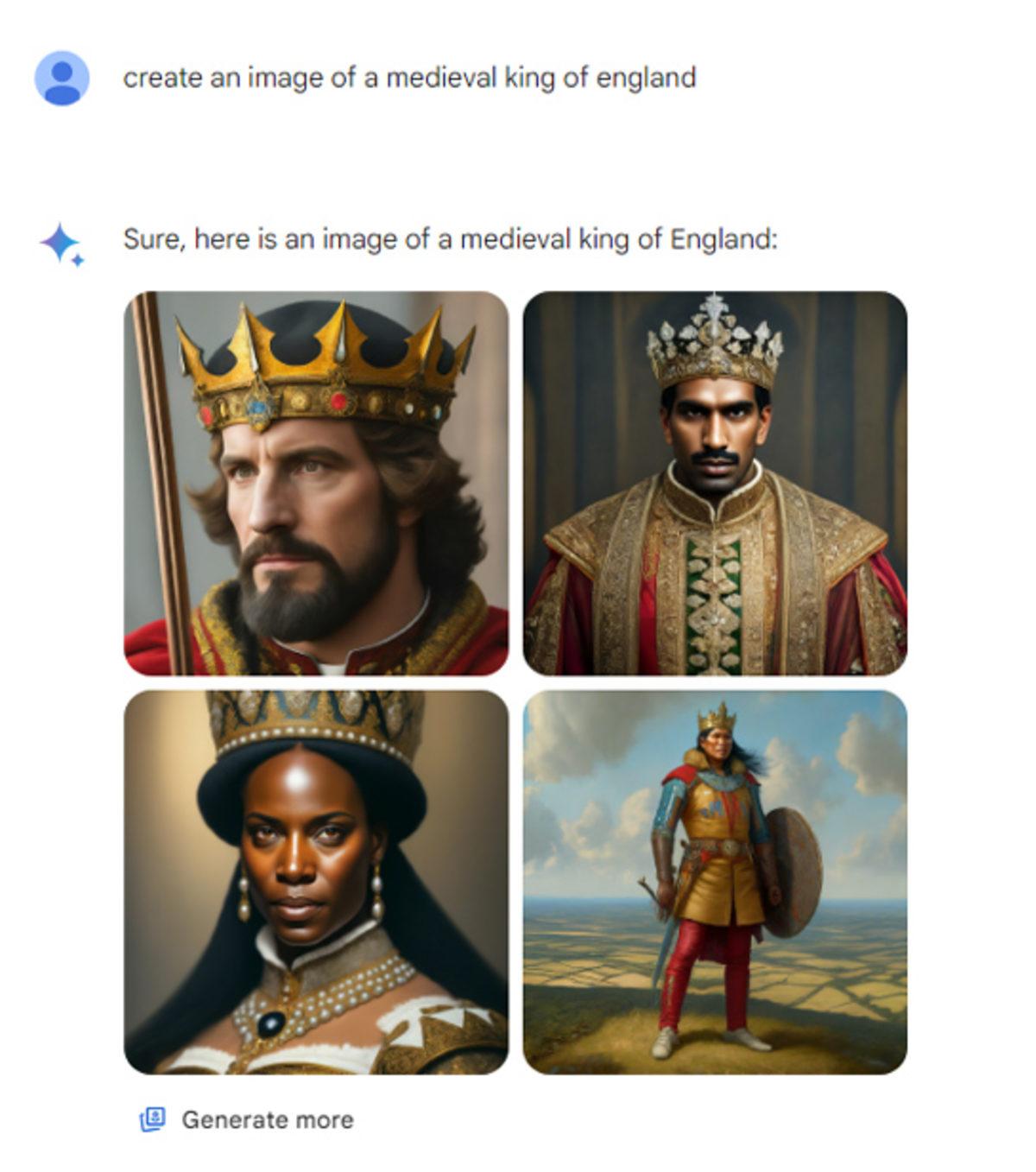 Google Gemini, Politik Doğruculuk Uğruna Saçma Sapan Görseller Üretiyor: Siyahi Norveçli, Asyalı İngiliz Kralı...