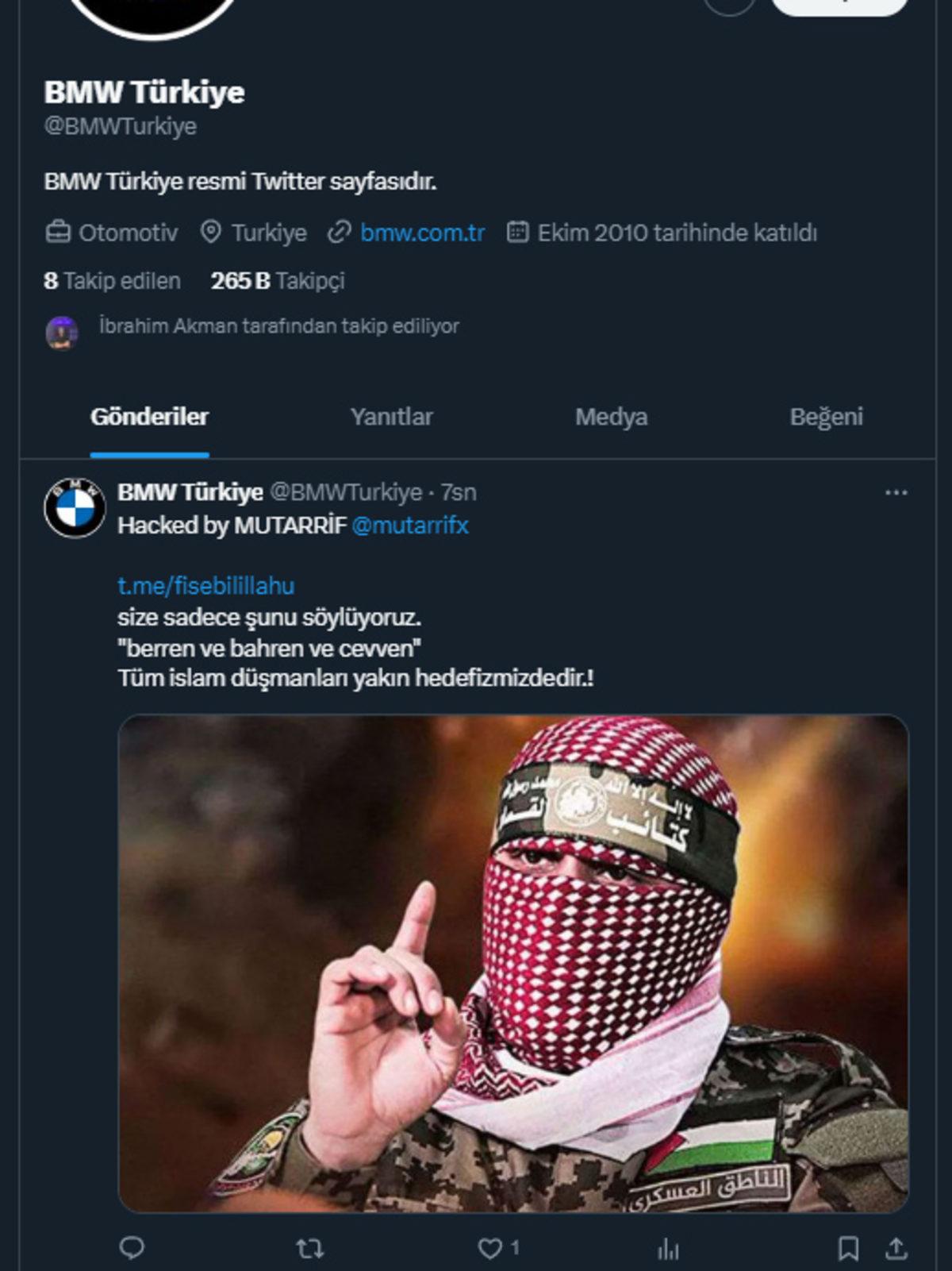 BMW Türkiye’nin Sosyal Medya Hesapları Hack’lendi: X Hesabına Hâlâ Ulaşılamıyor