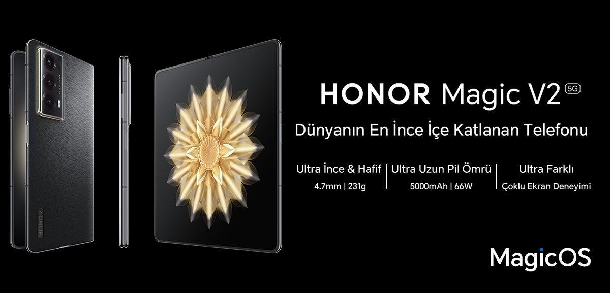 Dünyanın En İnce İçe Katlanan Telefonu HONOR Magic V2, 4000 TL Kupon Fırsatıyla Hepsiburada’da