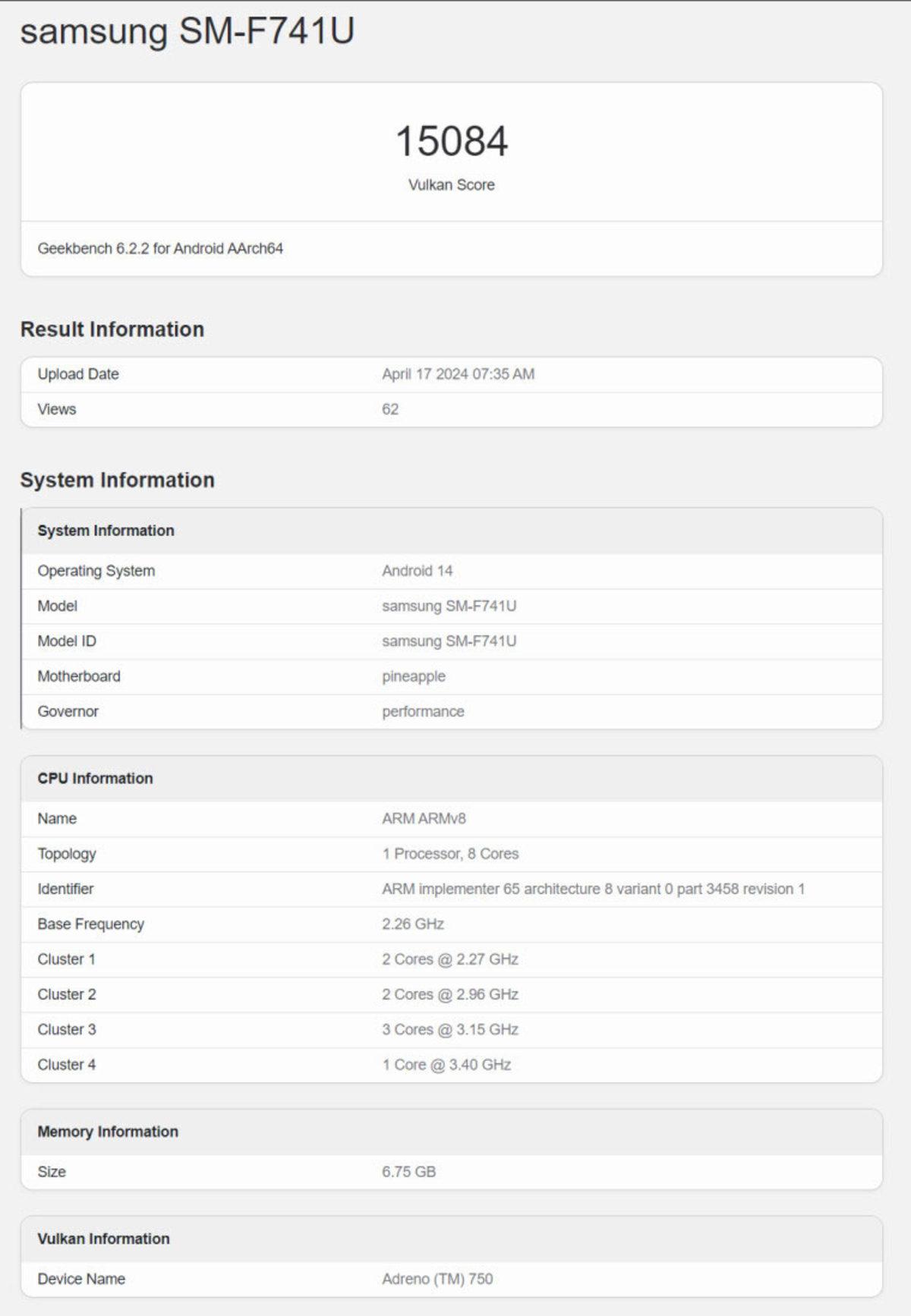 Samsung Galaxy Z Flip6, Geekbench Testinde Görüntülendi: İşte Cihazın Beklenen Özellikleri