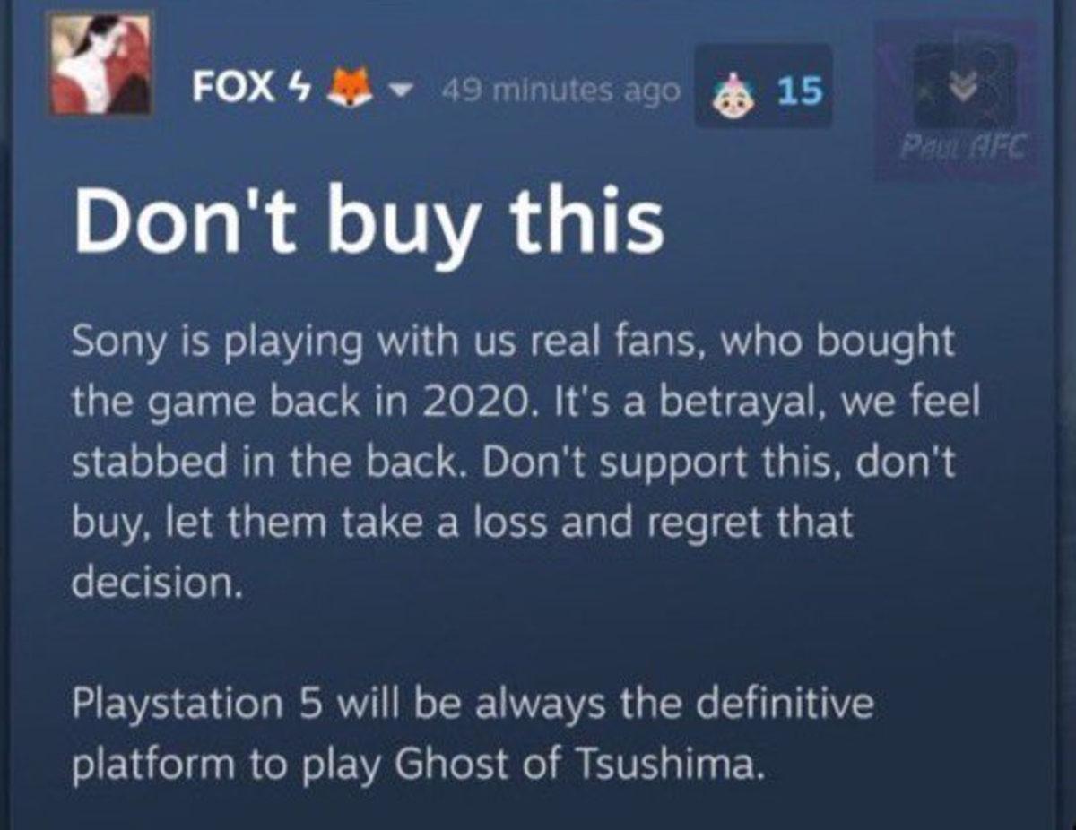 PlayStation Sahipleri, Oyunların PC’ye Gelmesine İsyan Ediyor: Oyunların Steam Sayfası, Eleştiri Yağmuruna Tutuldu!