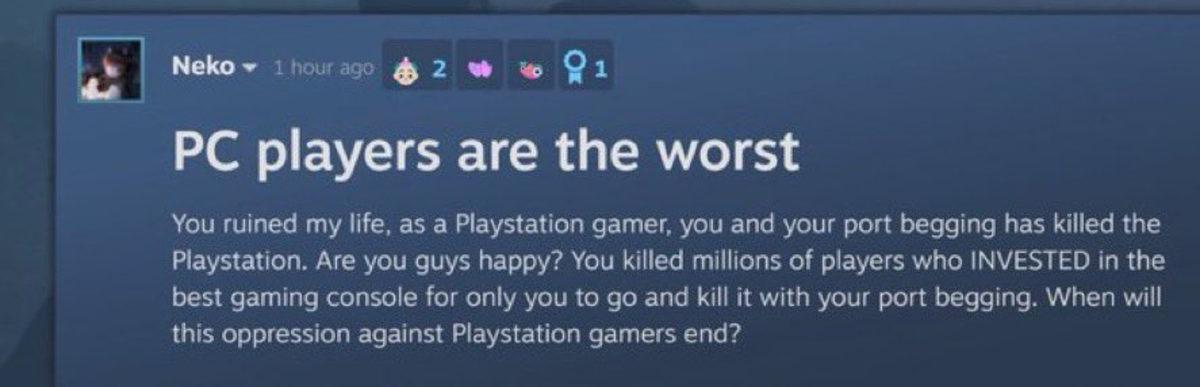 PlayStation Sahipleri, Oyunların PC’ye Gelmesine İsyan Ediyor: Oyunların Steam Sayfası, Eleştiri Yağmuruna Tutuldu!