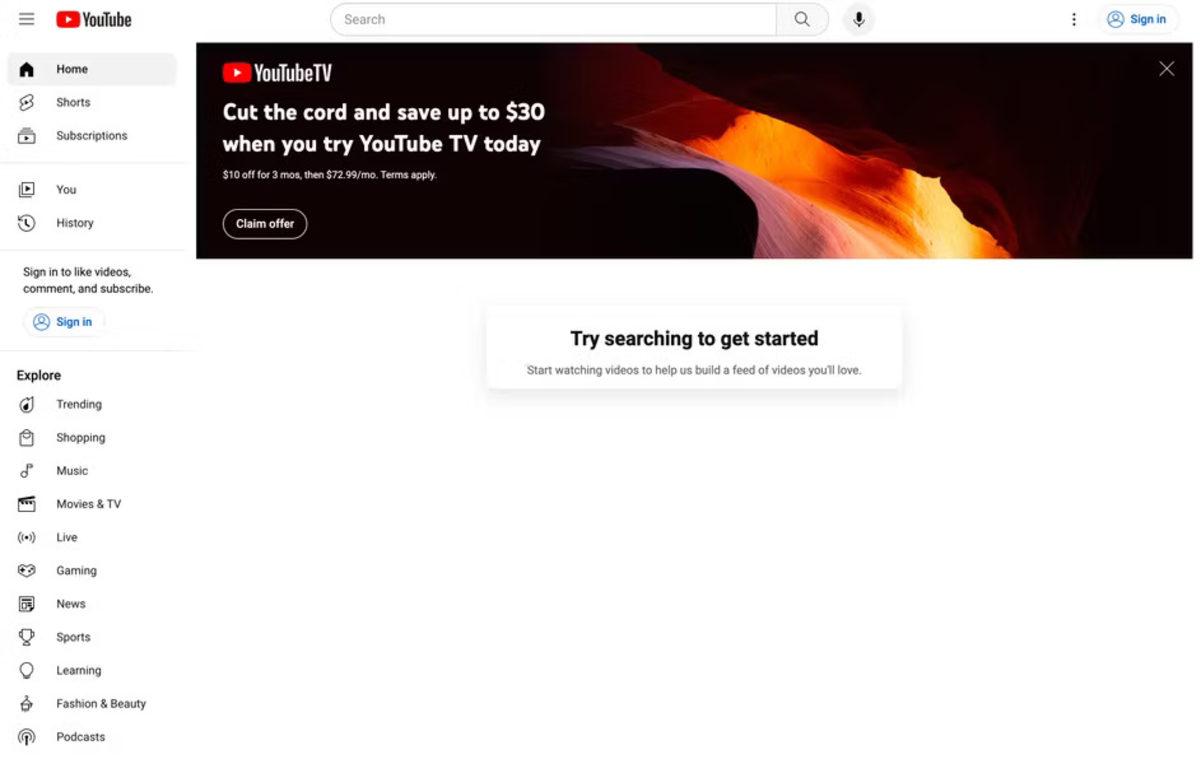 YouTube Artık Google Hesabınızla Giriş Yapmadıkça Video Önermeyecek