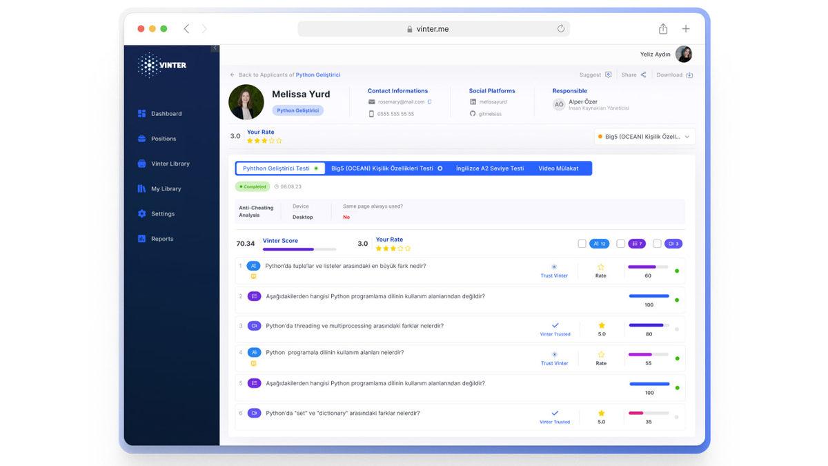 Türk Geliştiricilerden İşe Alım Sürecini Kolaylaştıracak Yapay Zekâ Aracı: Vinter! [Video]