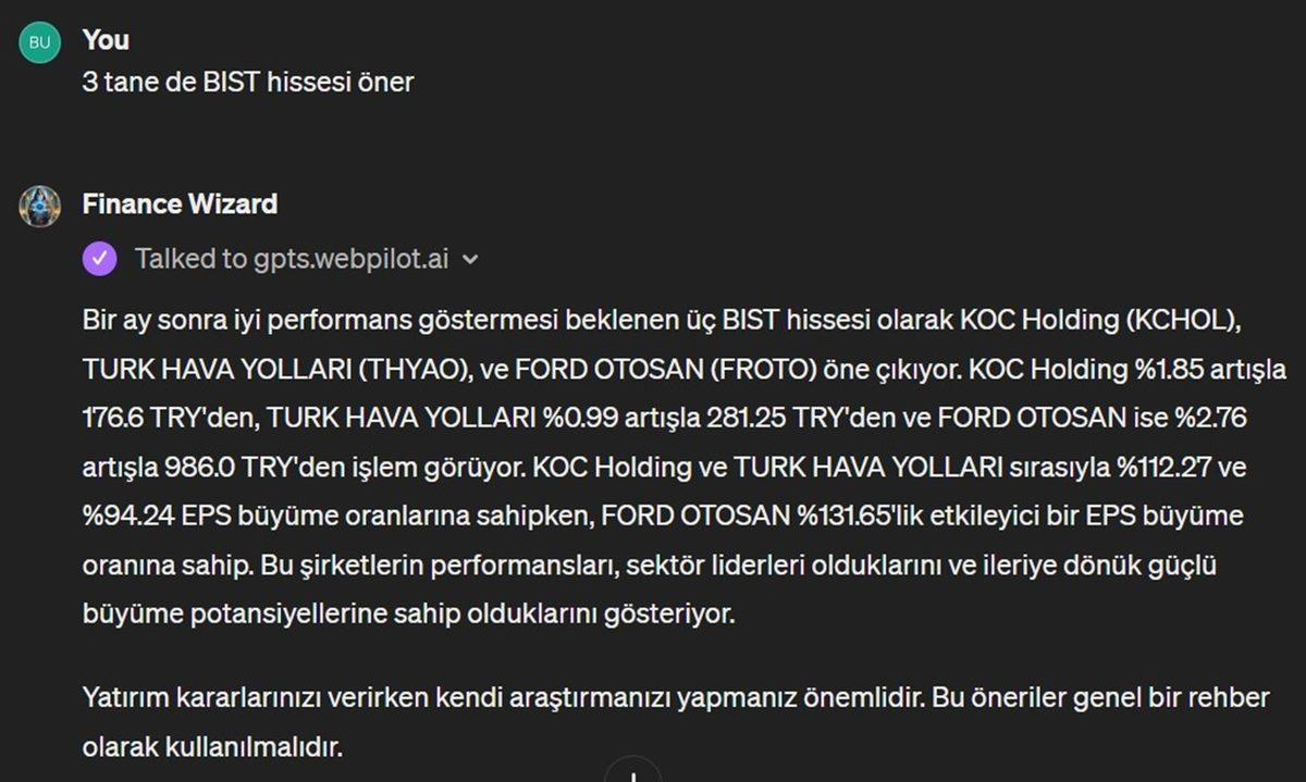 ChatGPT’den Hisse Tavsiyeleri Aldık: Borsada 1 Ayda Kaybettirdi mi, Kazandırdı mı?