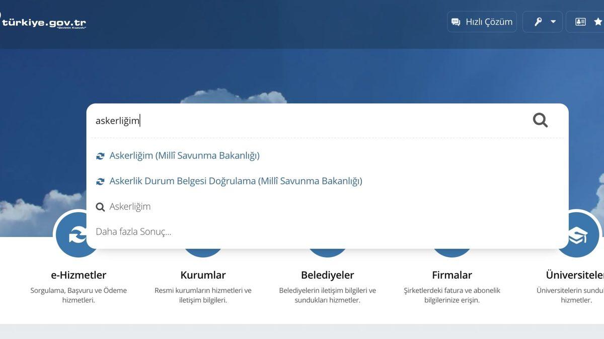 Birkaç Adımda e-Devlet Üzerinden Askerlik Durum Belgesi Nasıl Alınır?