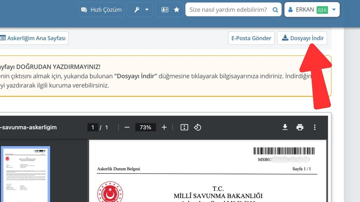 Birkaç Adımda e-Devlet Üzerinden Askerlik Durum Belgesi Nasıl Alınır?