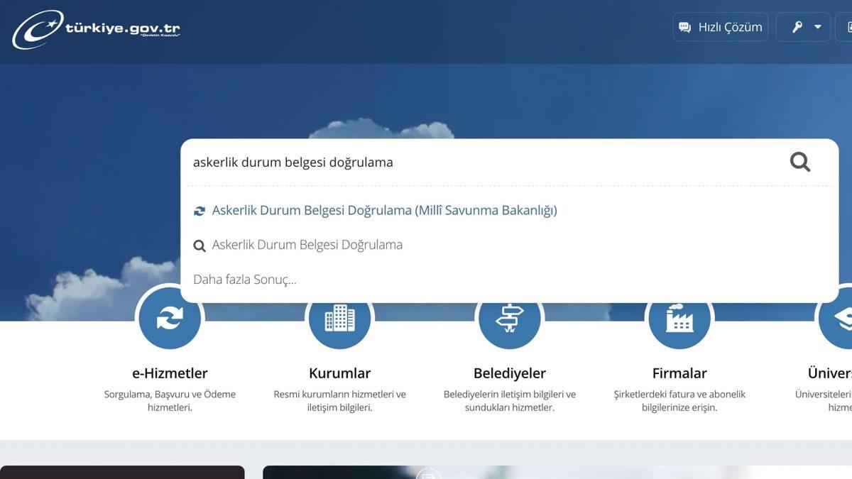 Birkaç Adımda e-Devlet Üzerinden Askerlik Durum Belgesi Nasıl Alınır?
