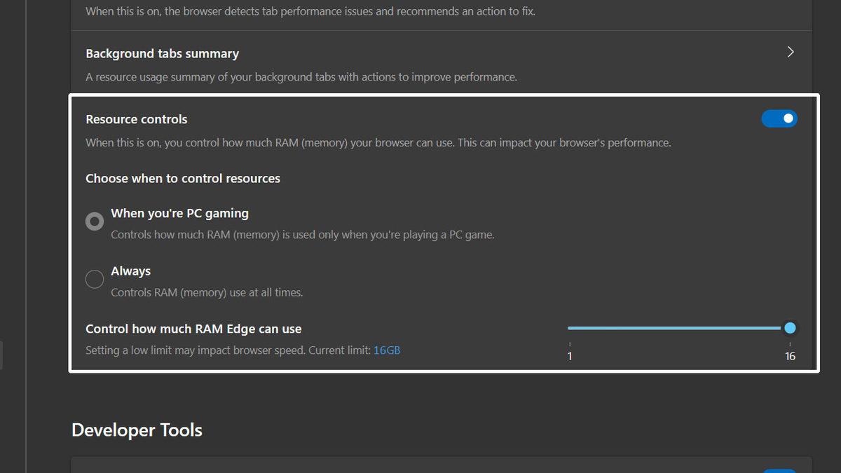 Hem Oyuncular Hem de Çalışanlar İçin: Microsoft Edge, RAM Kullanımı Sınırlama Özelliğine Kavuşuyor