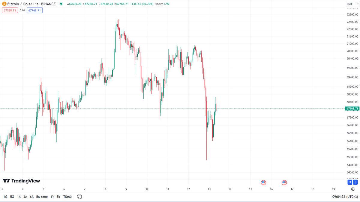 Kripto Para Piyasalarında Sert Düşüş Yaşandı: 800 Milyon Dolarlık İşlem 