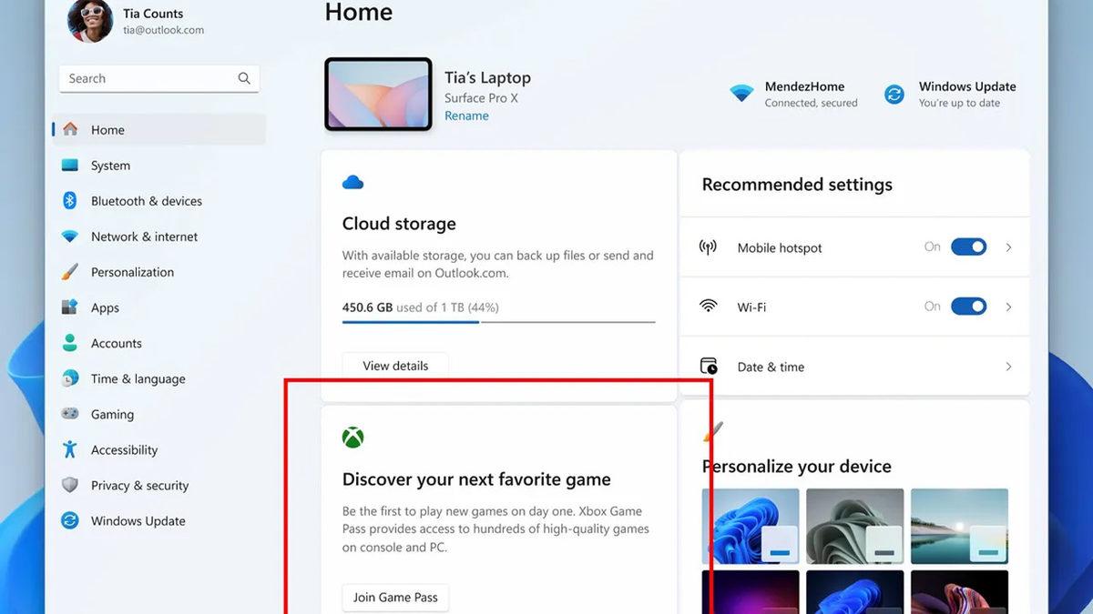 Windows 11, Artık Ayarlar Ekranında Bile Reklam Yapacak