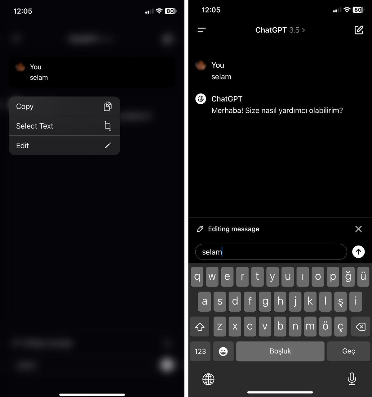 ChatGPT’nin Sitesinde Olup Uygulamalarda Olmayan 