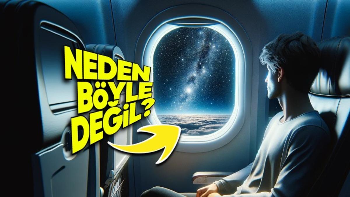 Geceleri Kafamızı Gökyüzüne Kaldırdığımızda Her An Orada Olan Yıldızları Neden Uçaktayken Göremiyoruz?