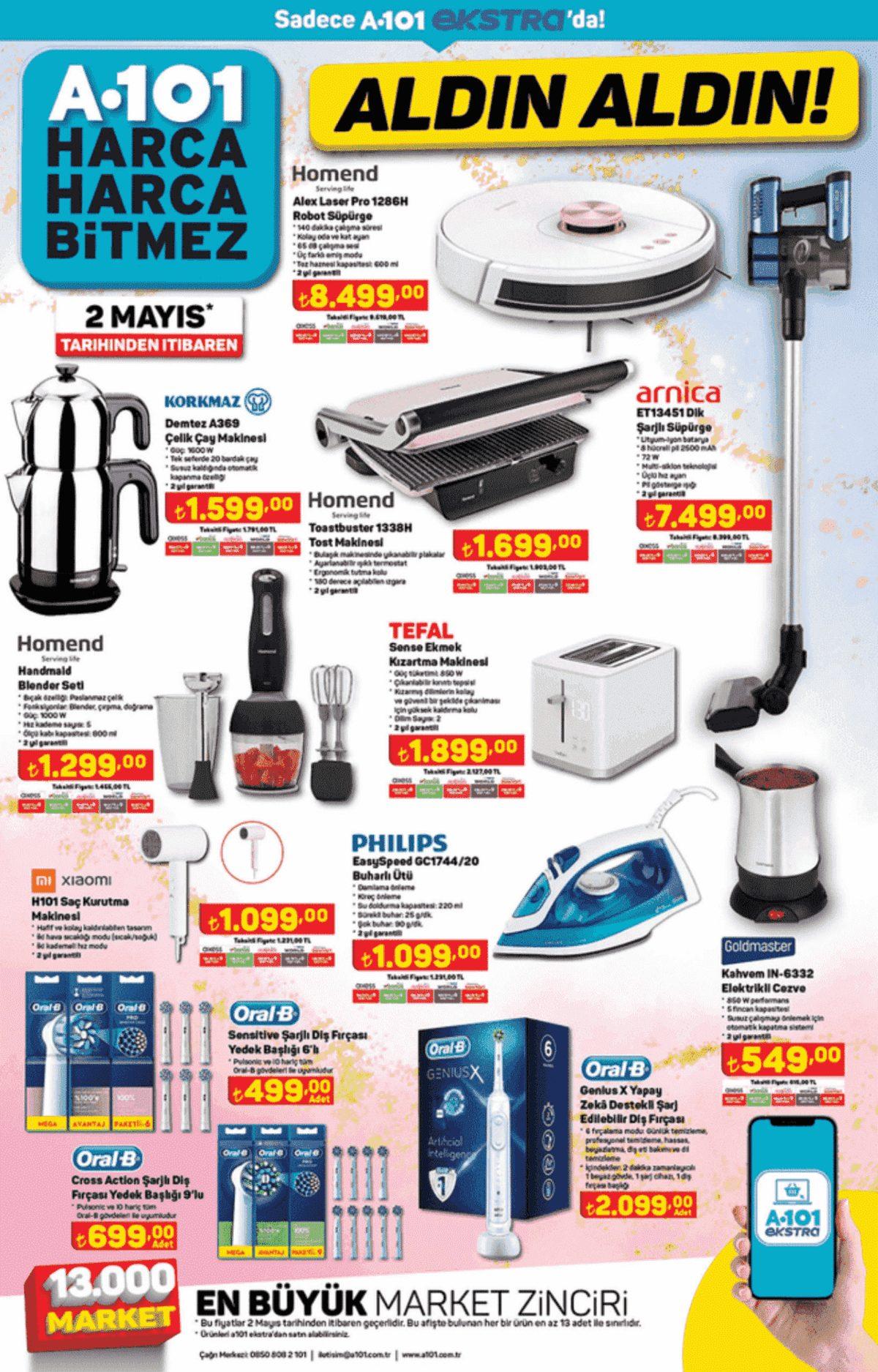 A101 İnternete Özel Aldın Aldın Kataloğunda Yer Alan Teknolojik Ürünler - 2 Mayıs 2024
