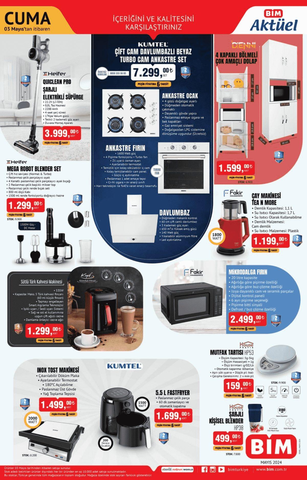 BİM Aktüel Kataloğunda Yer Alan Teknolojik Ürünler - 3 Mayıs 2024