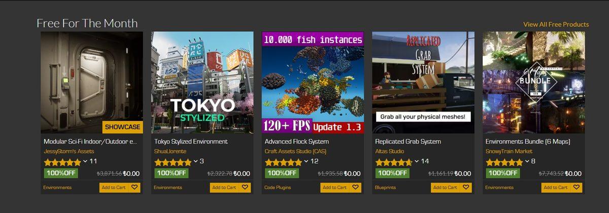 Epic Games, Toplam Değeri 17 Bin TL’den Fazla Olan Unreal Engine İçeriğini Ücretsiz Hale Getirdi!