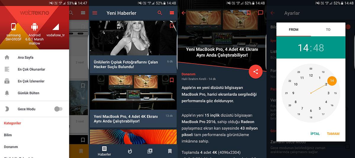Webtekno Uygulamasına Gece Modu ve Veri Tasarruf Geldi!