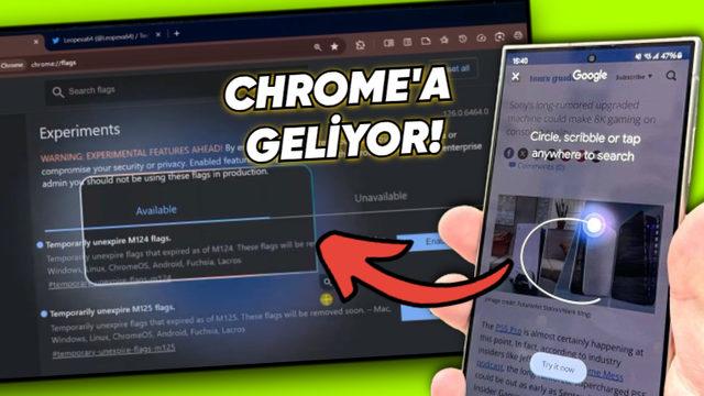 Android’in Arama için Daire İçine Al Özelliği Şimdi de Chrome’a Geliyor: İşte İlk Ekran Görüntüleri [Video]
