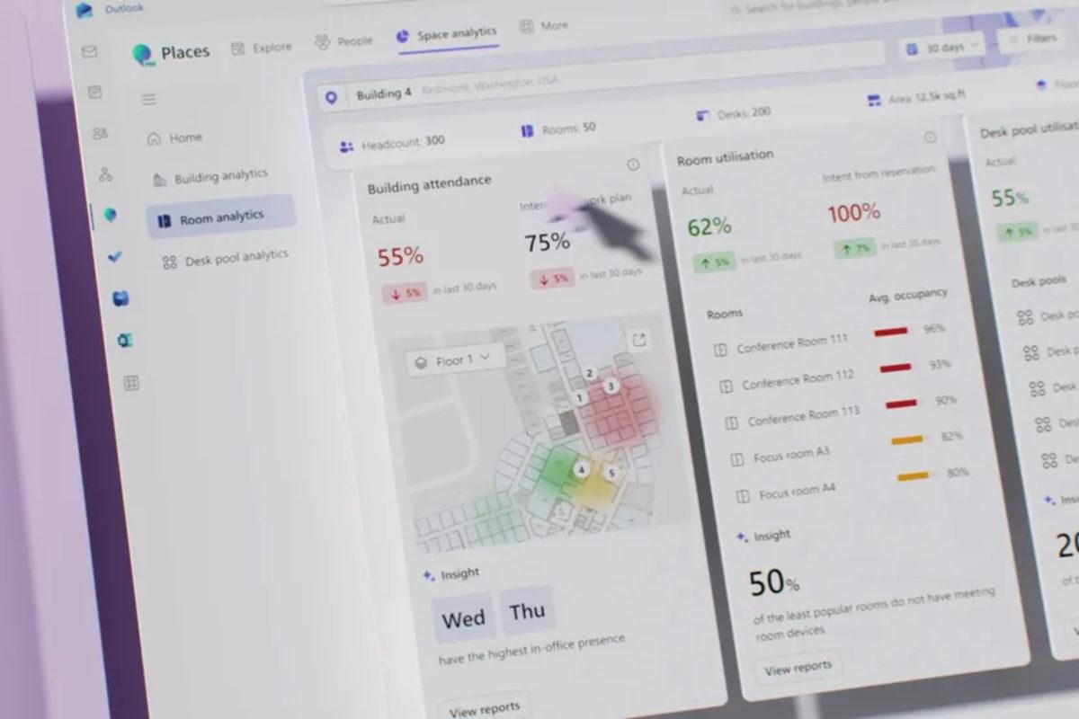 Microsoft, Hibrit Çalışanların Ofisteki Zamanını Kolayca Yönetmesini Sağlayan Yapay Zekâ Destekli 