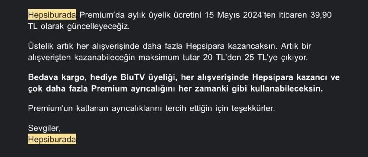 Hepsiburada Premium’a Zam Geliyor: İşte Yeni Fiyatı