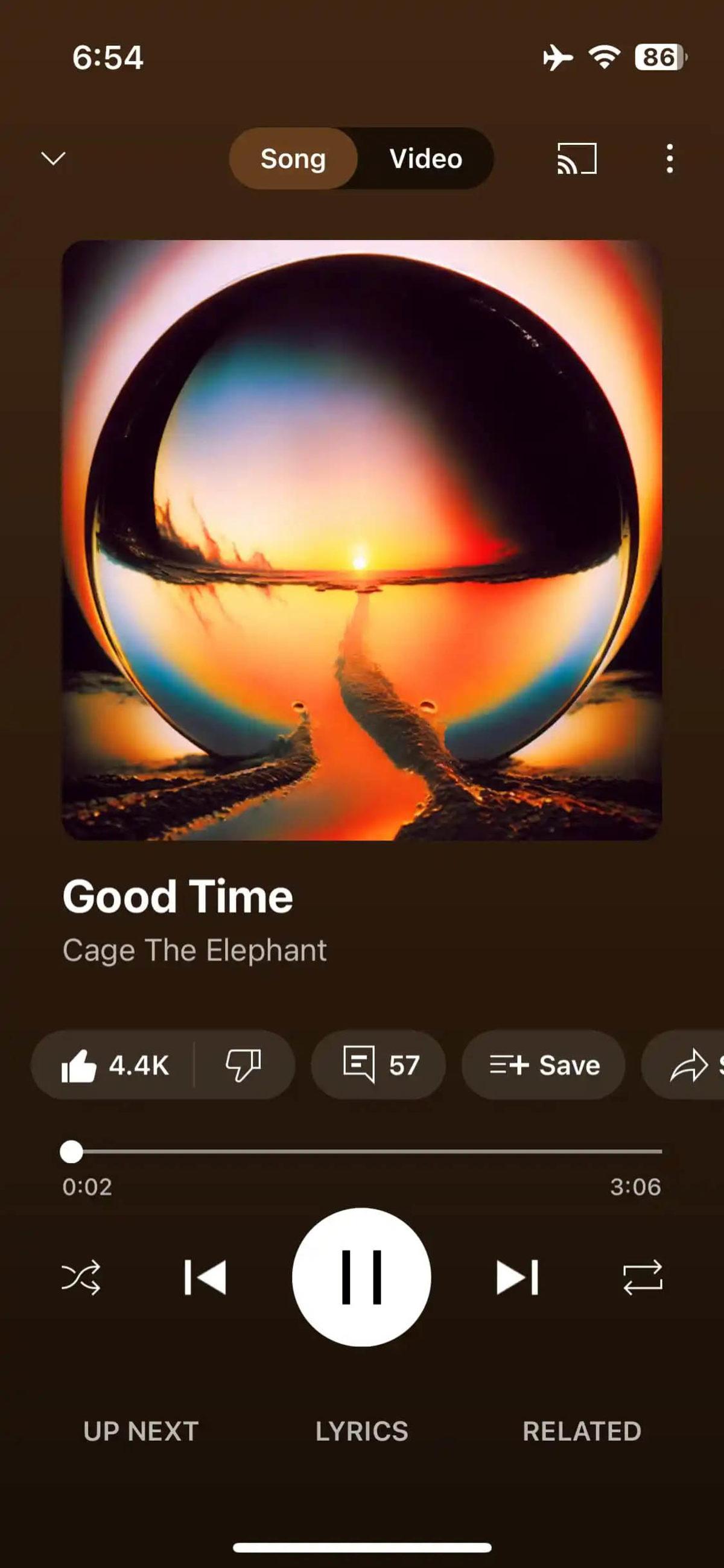 YouTube Music’in iOS Sürümünün Şimdi Çalınan Sayfasının Tasarımı Değişti