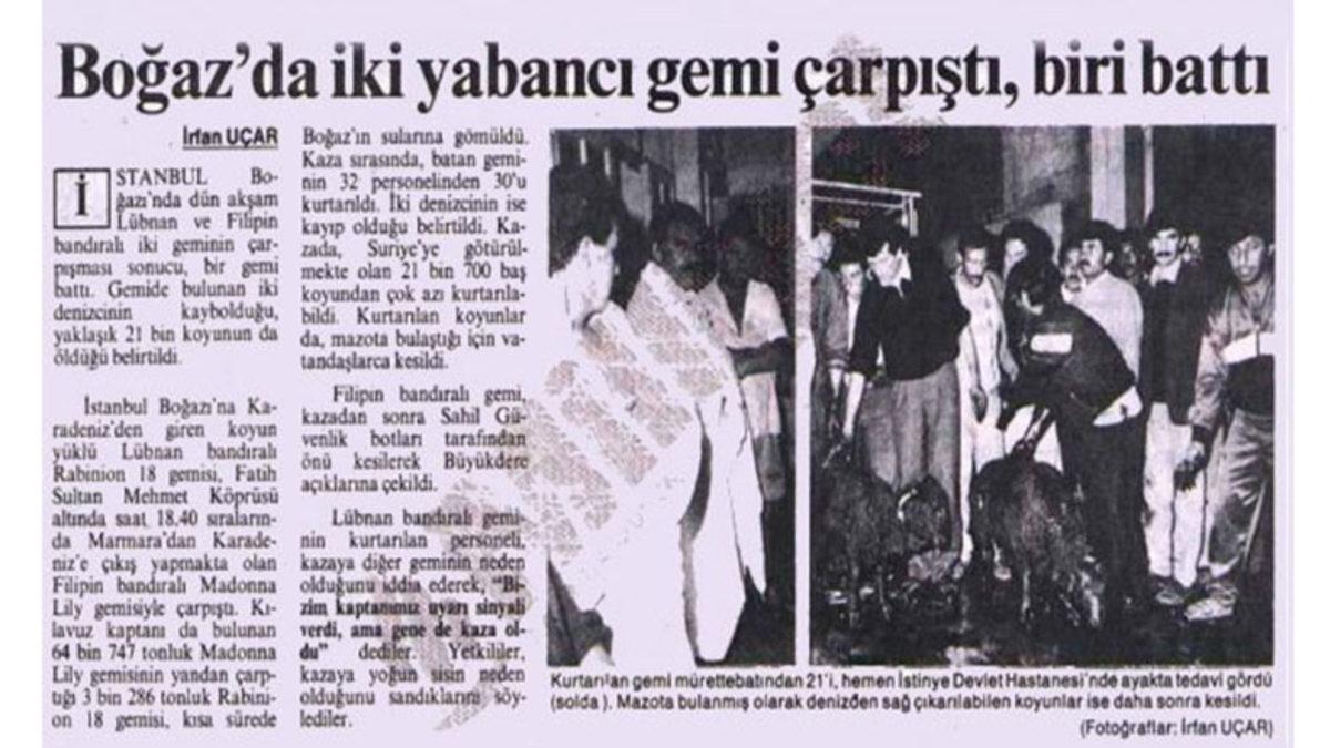 İstanbul Boğazı’nı On Binlerce Şişmiş Koyun Cesediyle Dolduran Korkunç Lübnan Gemisi Felaketi