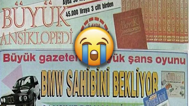 Bir Dönem Gazetelerin Kuponla Dağıttığı Şeyler (Gözyaşımız Pıt)