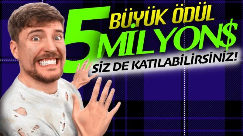 MrBeast, YouTube Tarihinin En Büyük Yarışmasını Düzenleyecek: Büyük Ödül, Tam 5 Milyon Dolar!
