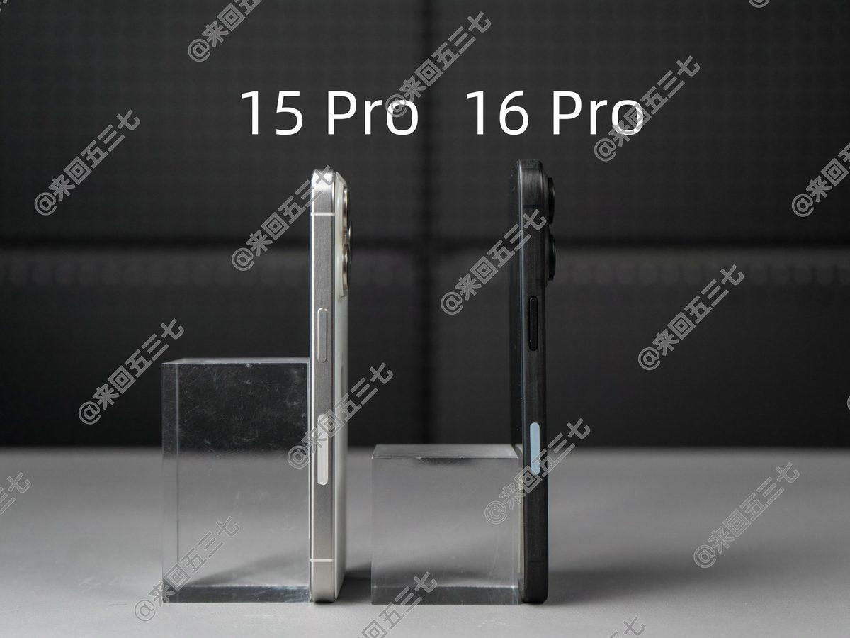 iPhone 16 Pro ve iPhone 15 Pro Yan Yana Geldi 3 iPhone 16 Pro ve iPhone 15 Pro Yan Yana Geldi: Ekran Ne Kadar Büyüyecek?