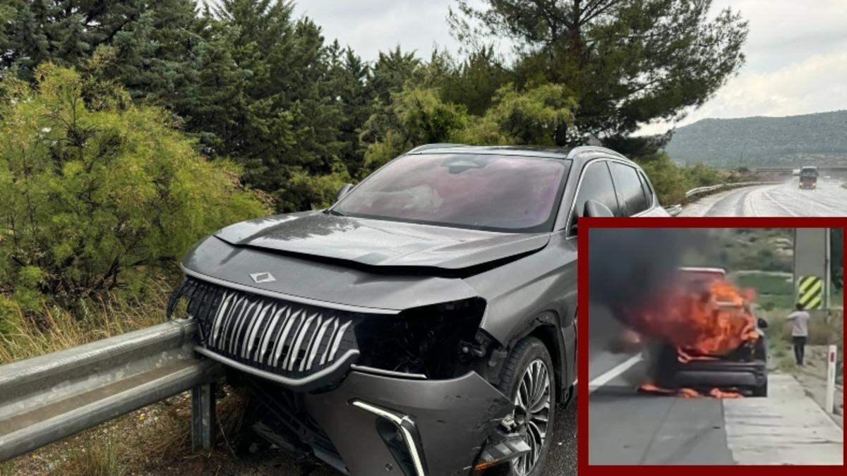 Bir Togg Adana’da Karıştığı Kazada Alev Aldı [Video]