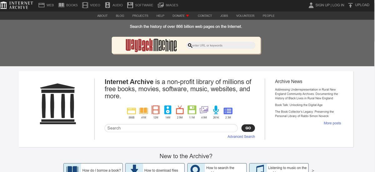 İnternetteki Her Şeyi Kaydedip Devasa Bir Ücretsiz Arşiv Oluşturan 