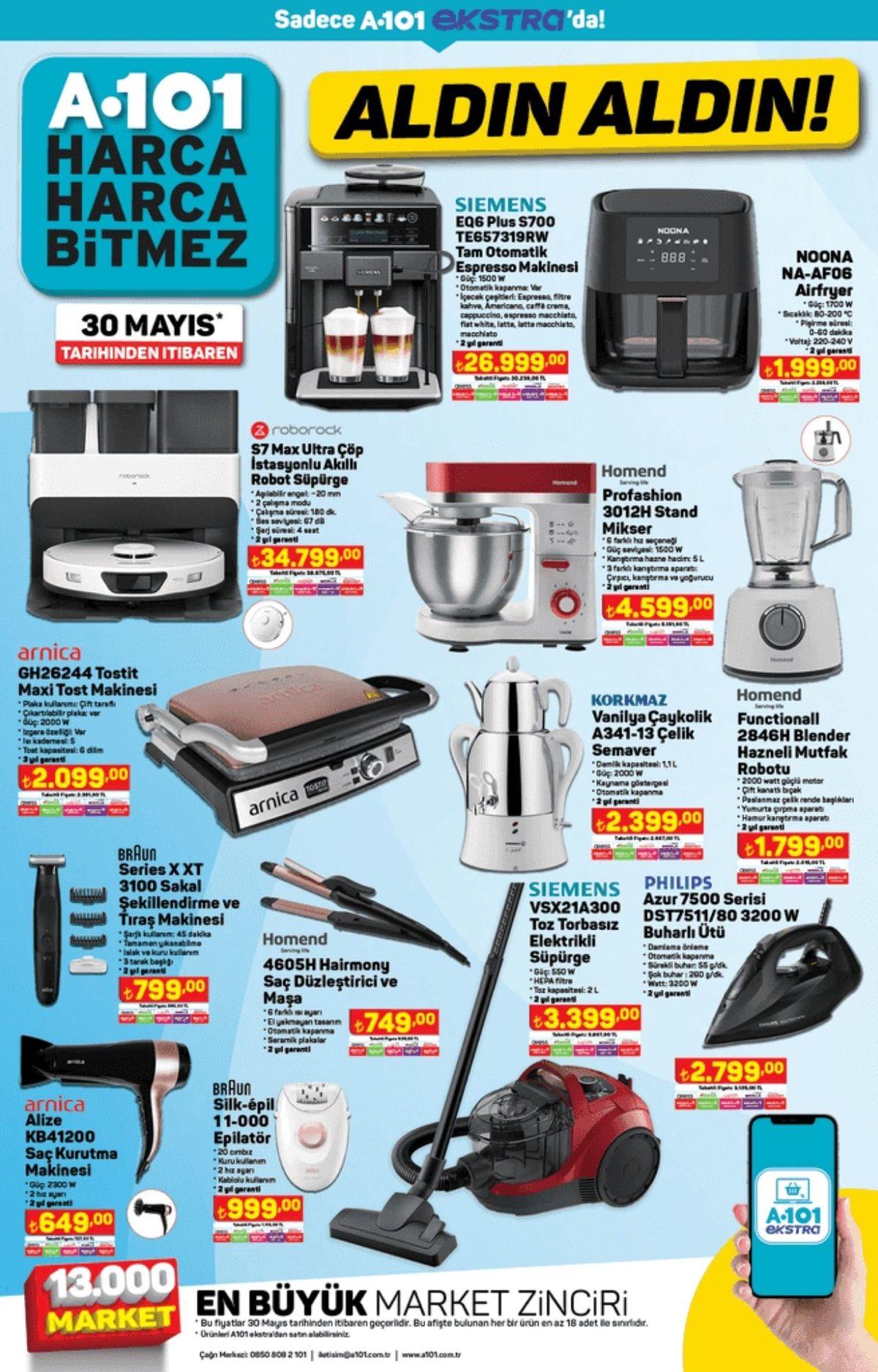 A101 İnternete Özel Aldın Aldın Kataloğunda Yer Alan Elektronik Ürünler - 30 Mayıs 2024