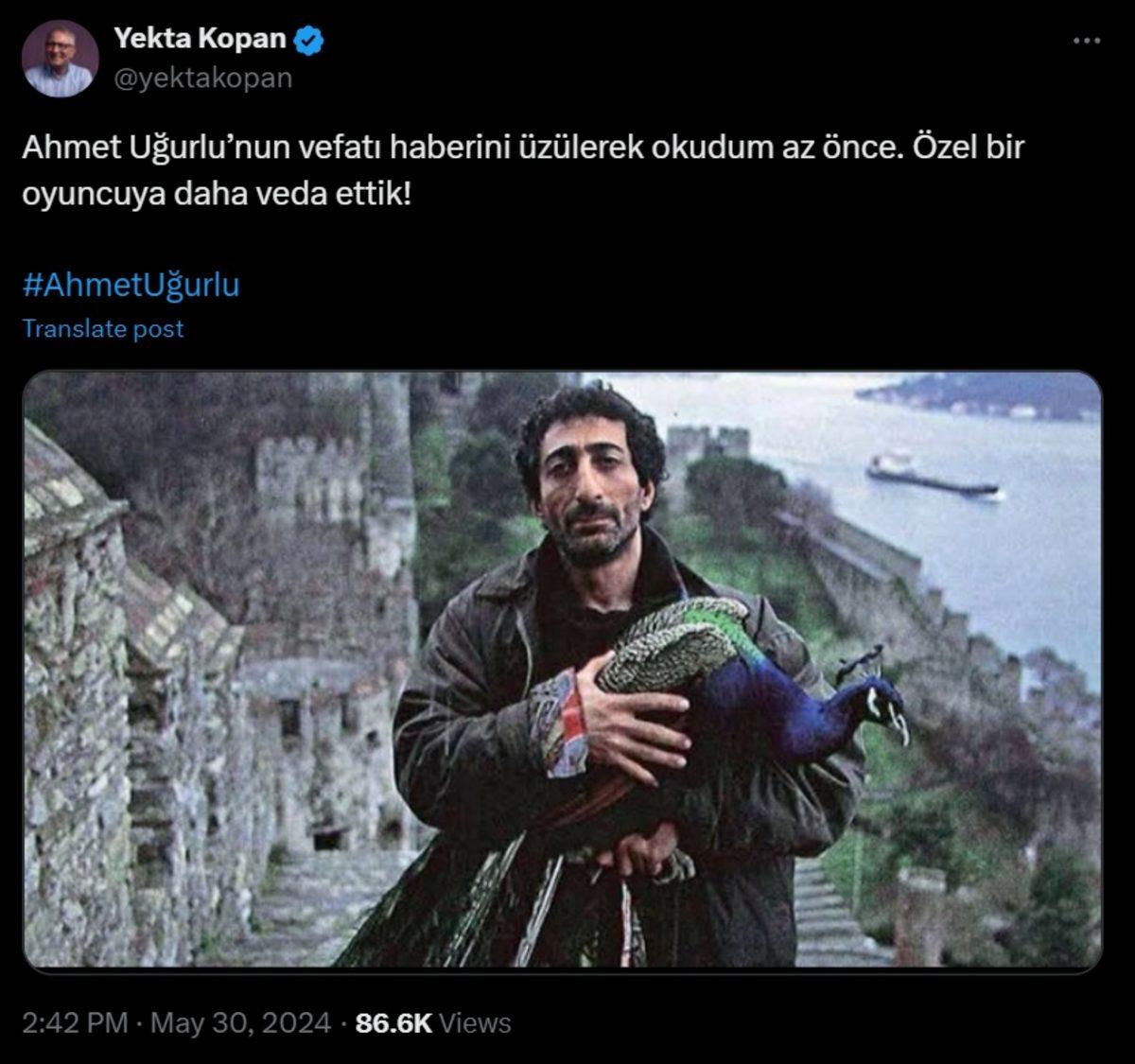 Usta Oyuncu Ahmet Uğurlu, 71 Yaşında Hayata Gözlerini Yumdu