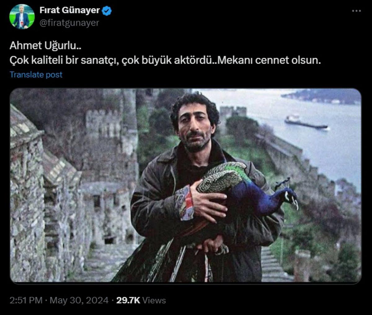 Usta Oyuncu Ahmet Uğurlu, 71 Yaşında Hayata Gözlerini Yumdu