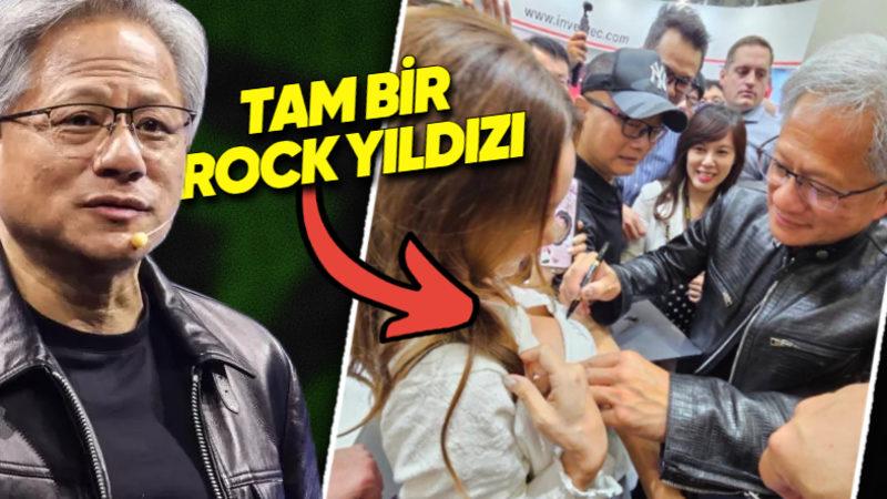 NVIDIA CEO’su Jensen Huang, Âdeta Bir Rockstar Gibi İlgi Görüyor! Bir Kadının Göğsünü İmzalarken Görüntülendi