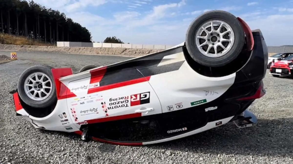 Toyota Başkanı, GR Yaris ile Kaza Yapıp Takla Attı [Video]