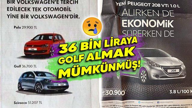 Geçmişte Yapılan Araba Reklamlarındaki Bu Fiyatları Görünce Göz Yaşınız Pıt Edecek (Bugünkü Bir iPhone Fiyatına O Yıllarda Üç i20 Alınıyormuş!)